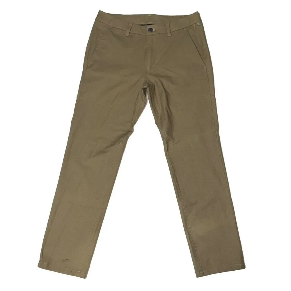 Lululemon Pants Men's 30x27 Khaki Brown ABC Classic-Fit 5 Pocket Trousers Preppy - Picture 2 of 10